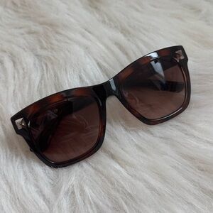 Authentic Valentino rockstud brown tortoise sunglasses